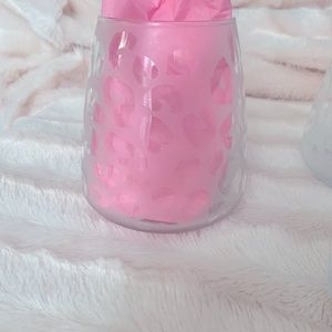 Leopard Print Stemless Wine Glass Set 16 oz